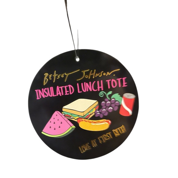 BETSEY JOHNSON Insulated Lunch Box Tote Cooler Bag Multicolor Floral, NWT - Picture 7 of 11